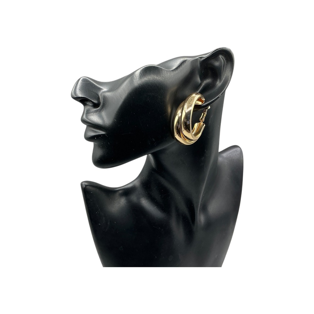 Fashion Nova Never The Less Hoop Earrings Gold Tone TS8CN71